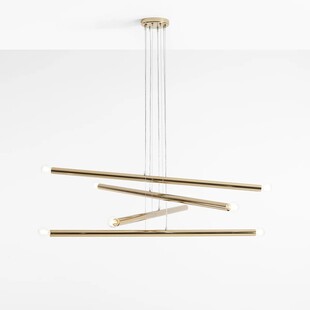 Lampa glamour wiszące tuby Tubo Gold VIII 100cm złota Aldex