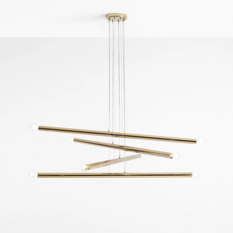 Lampa Glamour Tubo Gold VIII - Złota Wisząca Aldex | Kup Teraz