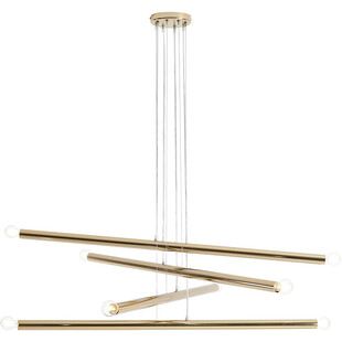Lampa glamour wiszące tuby Tubo Gold VIII 100cm złota Aldex