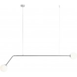 Lampa Wisząca Pure Chrome | 2 Kule Szkło | Aldex