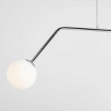 Lampa Wisząca Pure Chrome | 2 Kule Szkło | Aldex