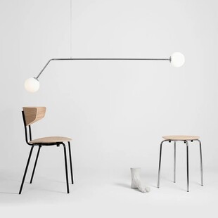 Lampa Wisząca Pure Chrome | 2 Kule Szkło | Aldex