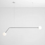 Lampa Wisząca Pure Chrome | 2 Kule Szkło | Aldex