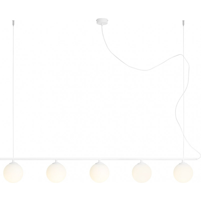 Lampa Wisząca Beryl Glass - 5 Kul Szkło Biała Aldex | Kup Teraz