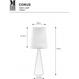 Lampa stołowa biała Markslojd Conus Satin - Nowoczesny design