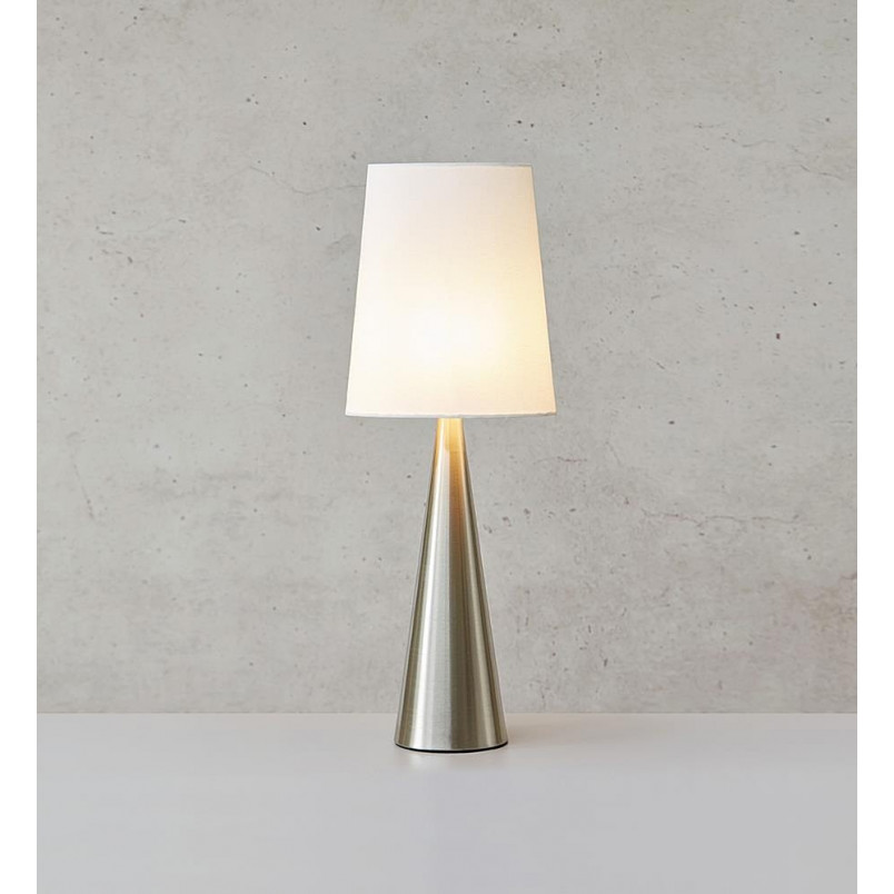 Lampa stołowa biała Markslojd Conus Satin - Nowoczesny design