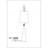 Lampa stołowa biała Markslojd Conus Satin - Nowoczesny design