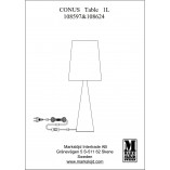 Lampa stołowa biała Markslojd Conus Satin - Nowoczesny design