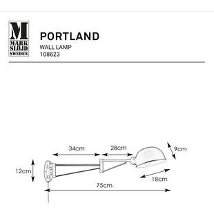 Kinkiet industrialny Portland chrom Markslojd - Loftowa lampa