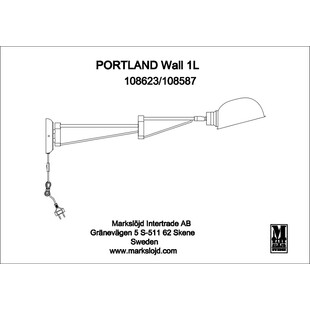 Kinkiet industrialny Portland chrom Markslojd - Loftowa lampa