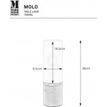 Lampa stołowa szklana Molo | Markslojd - Loftowa elegancja