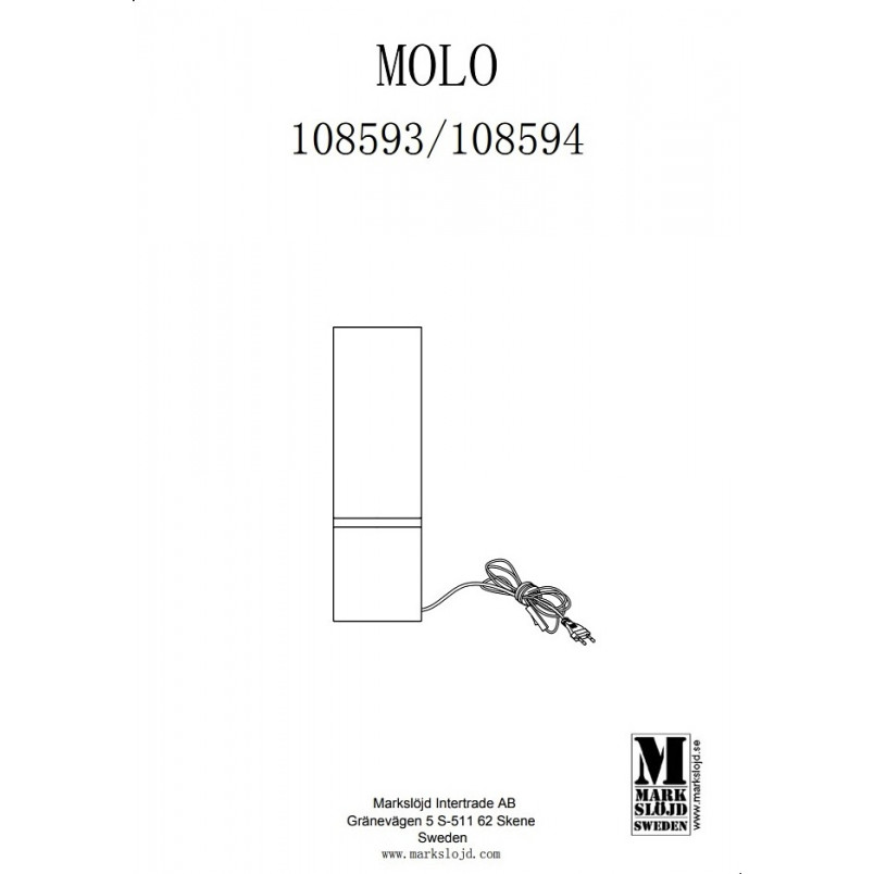 Lampa stołowa szklana Molo | Markslojd - Loftowa elegancja