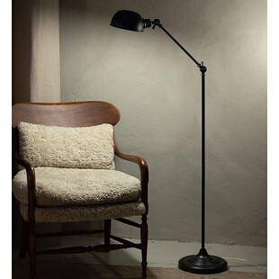Lampa podłogowa regulowana loft Portland czarna Markslojd
