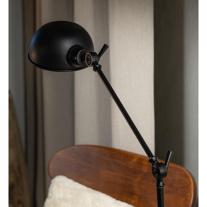 Lampa podłogowa regulowana loft Portland czarna Markslojd