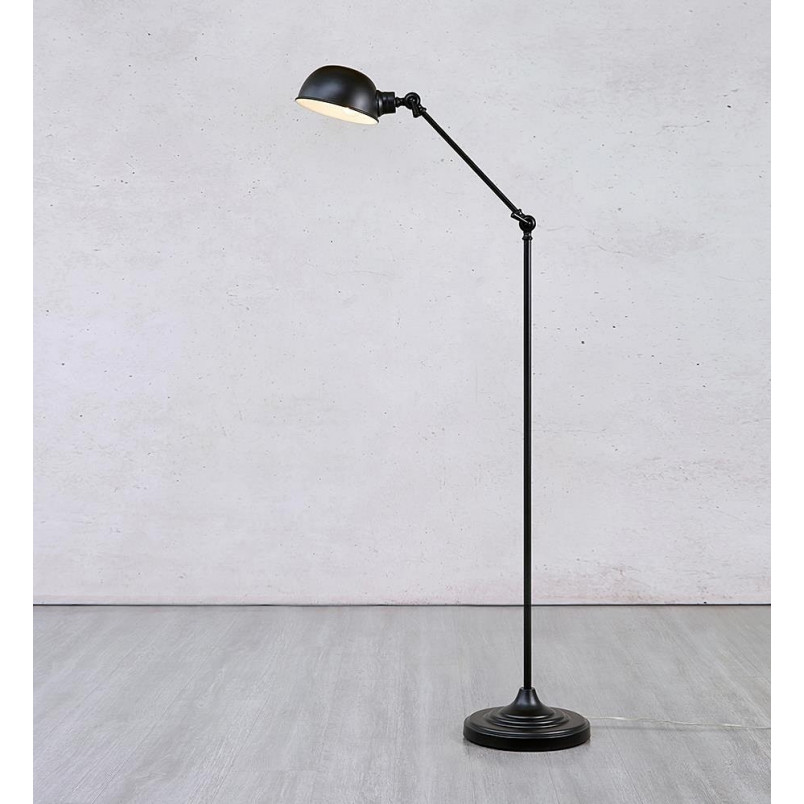 Lampa podłogowa regulowana loft Portland czarna Markslojd