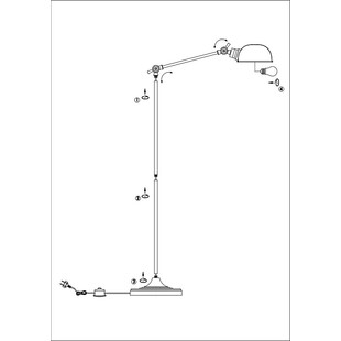 Lampa podłogowa regulowana loft Portland czarna Markslojd