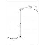 Lampa podłogowa regulowana loft Portland czarna Markslojd