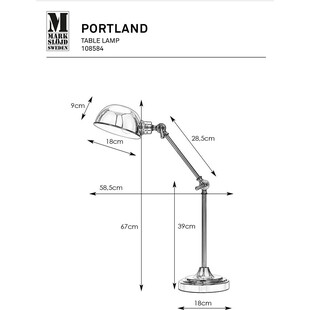 Lampa stołowa loft Portland czarna | Markslojd