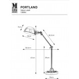 Lampa stołowa loft Portland czarna | Markslojd