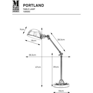 Lampa stołowa loft Portland chrom Markslojd - Kup teraz!
