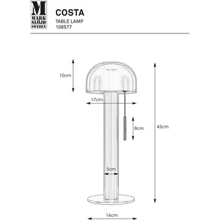 Lampa stołowa Costa biała - Markslojd | Elegancki design