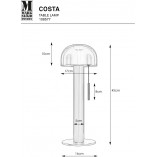 Lampa stołowa Costa biała - Markslojd | Elegancki design