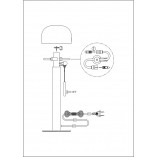 Lampa stołowa Costa biała - Markslojd | Elegancki design