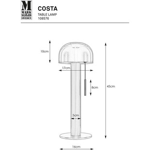 Lampa stołowa Costa czarno-złota | Markslojd