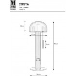 Lampa stołowa Costa czarno-złota | Markslojd