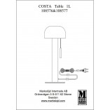 Lampa stołowa Costa czarno-złota | Markslojd
