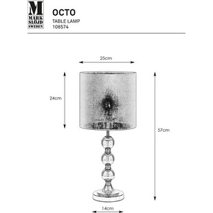 Lampa stołowa glamour czarna z mosiądzu - Markslojd