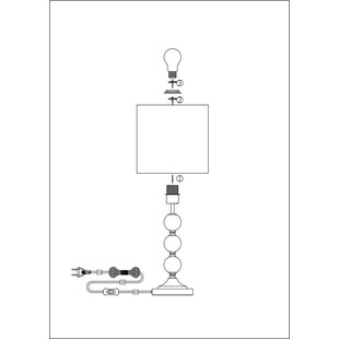 Lampa stołowa glamour czarna z mosiądzu - Markslojd