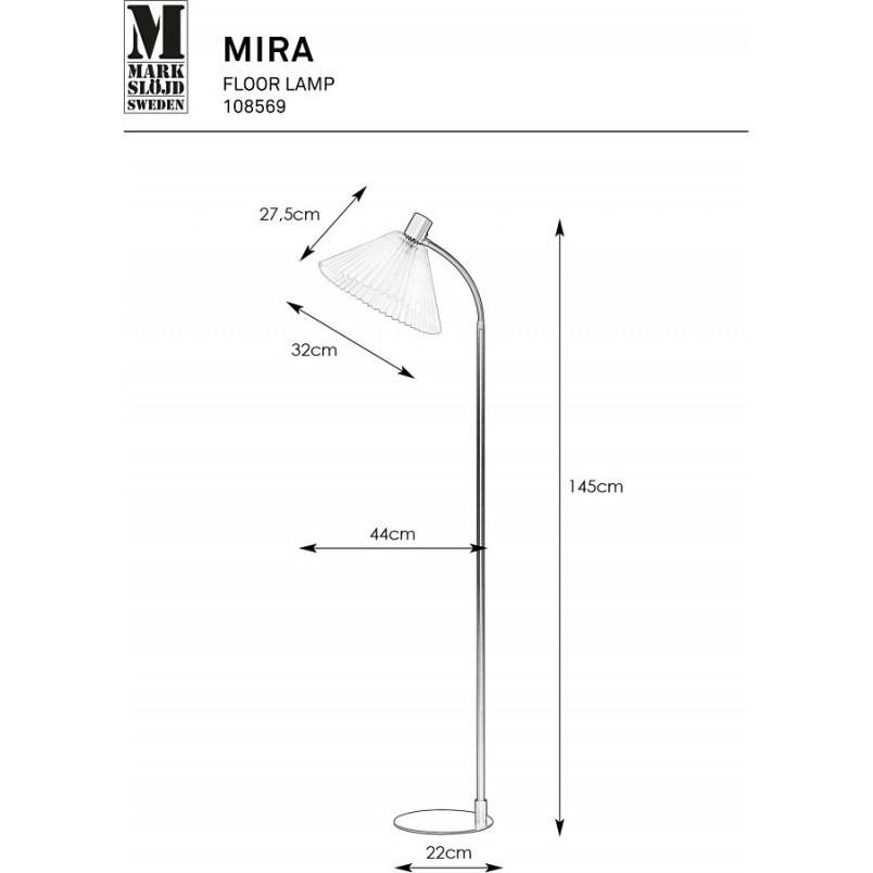 Lampa podłogowa retro Mira | Markslojd - Elegancki design