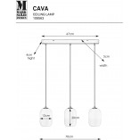 Lampa wisząca Cava biała/czarna | Markslojd - 3 punkty