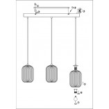 Lampa wisząca Cava biała/czarna | Markslojd - 3 punkty