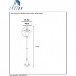Lampa zewnętrzna retro Aruba Lucide | 110cm, Rdzawy | Sklep z lampami