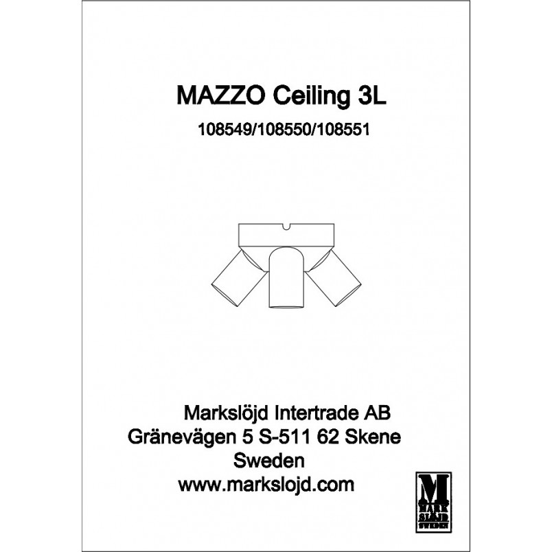 Plafon Loft Mazzo Czarny | Markslojd - Oświetlenie Industrialne