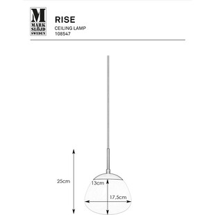 Lampa wisząca Rise - szkło białe, Markslojd | Kup teraz!