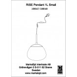 Lampa wisząca Rise - szkło białe, Markslojd | Kup teraz!