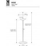 Lampa stołowa Rise Small biało-czarna | Markslojd