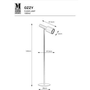 Lampa podłogowa Ozzy czarna - Markslojd | Industrialny Design