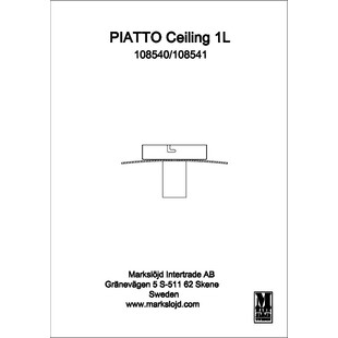 Plafon loft czarny Piatto 18cm - Markslojd | Sklep z lampami