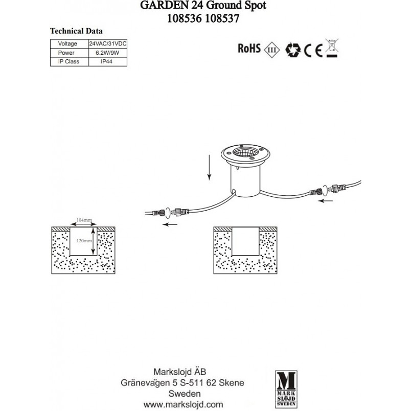 Lampa spot Garden24 Markslojd | Oświetlenie Ogrodowe LED