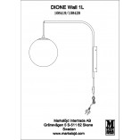 Kinkiet wiszący Dione - szklana kula, mosiądz | Markslojd