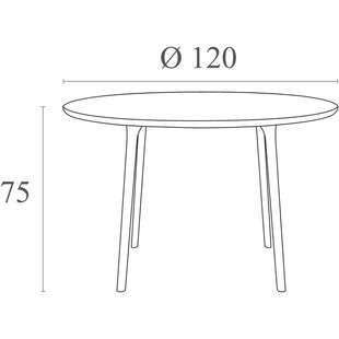 Stół okrągły Maya 120cm biały Siesta - Elegancki i funkcjonalny