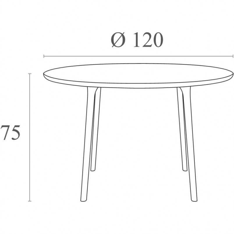 Stół okrągły Maya 120cm biały Siesta - Elegancki i funkcjonalny