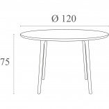 Stół okrągły Maya 120cm biały Siesta - Elegancki i funkcjonalny