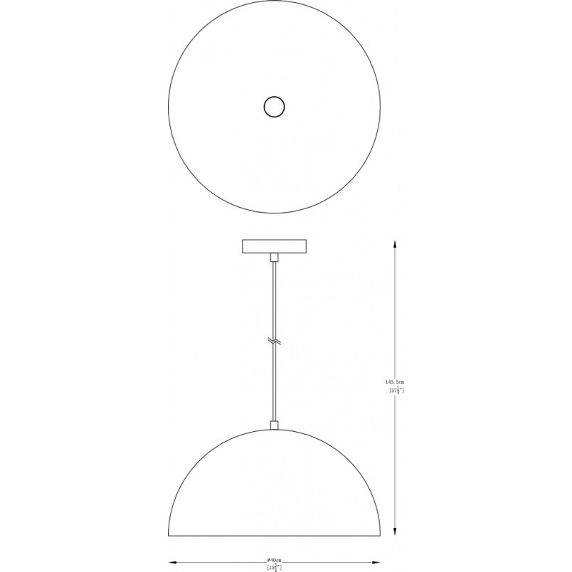 Lampa wisząca Vela 40cm - Biało-złota | Zumaline