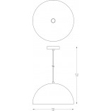 Lampa wisząca Vela 40cm - Biało-złota | Zumaline