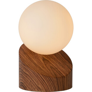 Lampa stołowa skandynawska Len drewno | Lucide